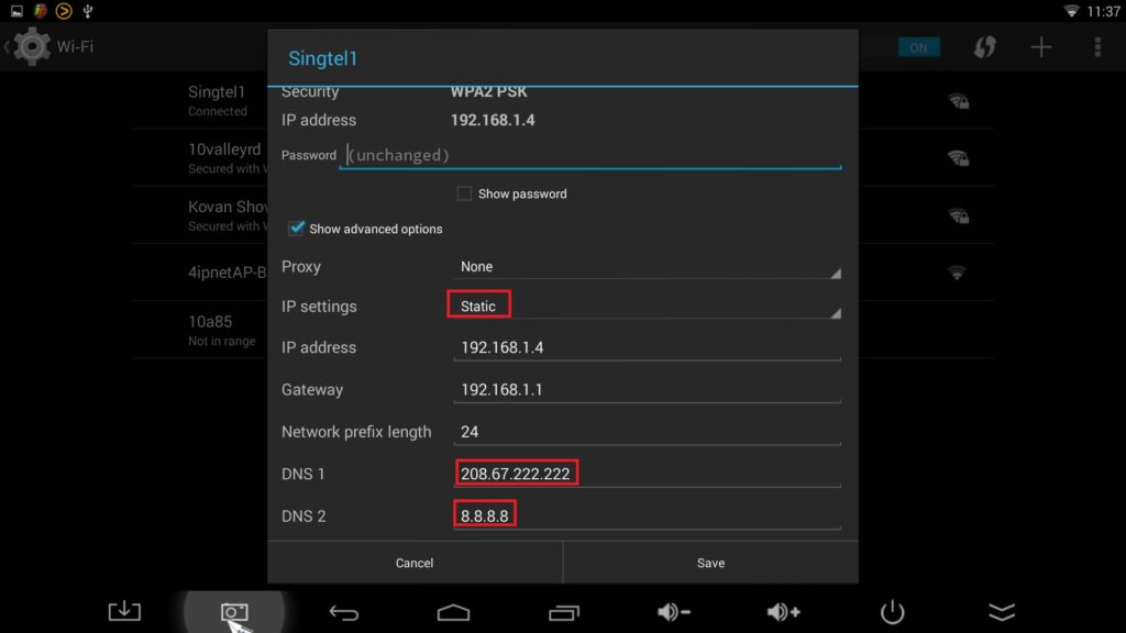 Changing Android TV Box DNS 4